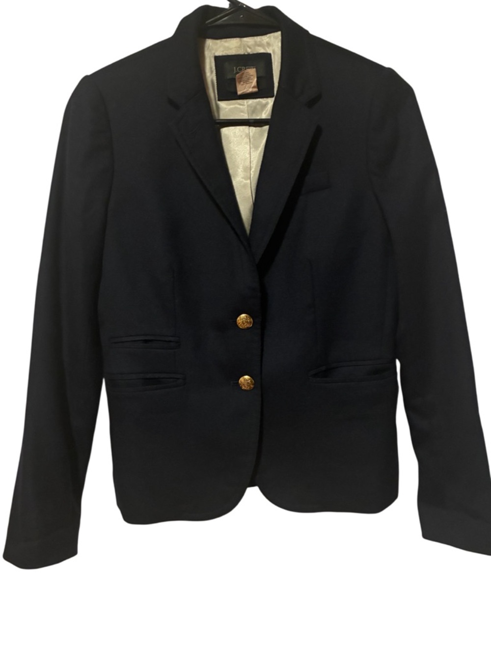 J. Crew Black Blazer  school boy with Gold-Tone Buttons wool blend